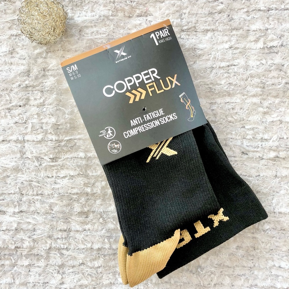 New w/tag COPPER FLUX Anti fatigueCOMPRESSION SOCK